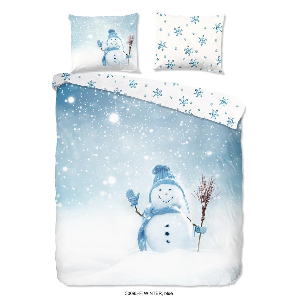Good Morning Dekbedovertrek "Winter" - Blauw - (200x220 Cm) 3 Good Morning Dekbedovertrek "Winter" - Blauw - (200x220 Cm)