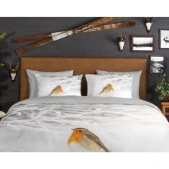 Good Morning Dekbedovertrek "Robin" - Grijs - (200x220 Cm) -Kwaliteit Geselecteerde Dekbedovertrekkenwinkel 1000035899 0110