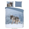 Good Morning Dekbedovertrek "Snow Wolf" - Grijs - (140x220 Cm) -Kwaliteit Geselecteerde Dekbedovertrekkenwinkel 1000035917