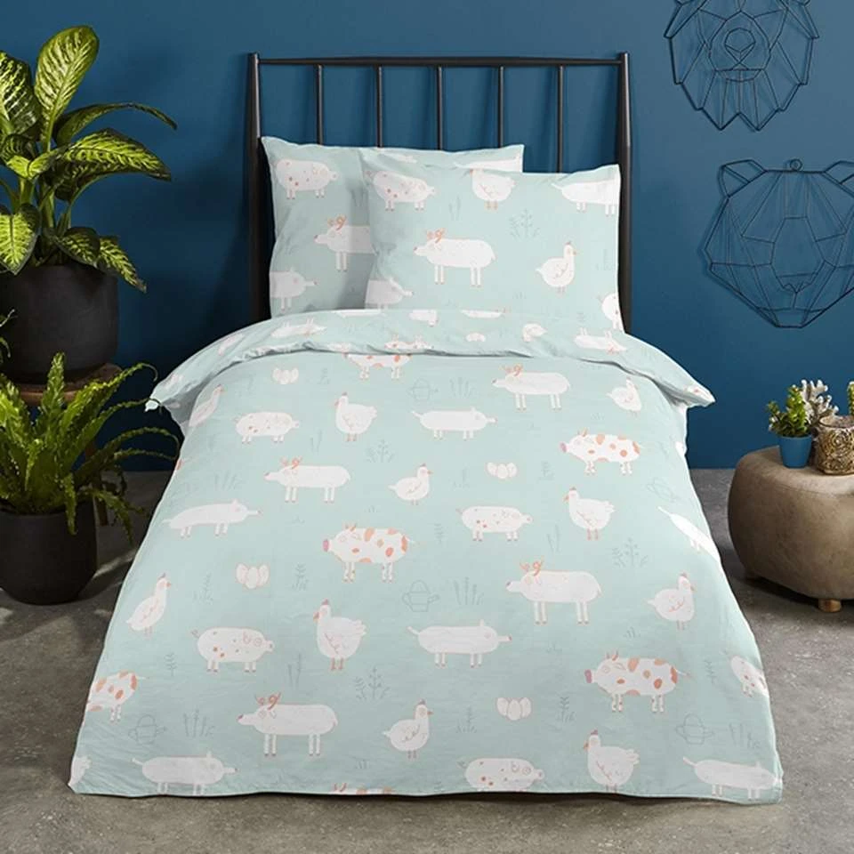 Good Morning Peuter Dekbedovertrek Pigs And Chickens-Ledikant (100 X 135 Cm) 4 Good Morning Peuter Dekbedovertrek Pigs And Chickens-Ledikant (100 X 135 Cm) - Afbeelding 2