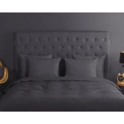 Good Morning Dekbedovertrek "uni Anthracite" - Antraciet - (240x220 Cm) -Kwaliteit Geselecteerde Dekbedovertrekkenwinkel 1000035926 0110