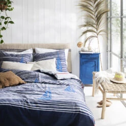 Cinderella Dekbedovertrek Boats - Katoen - 200x200/220 Cm - Deep Blue -Kwaliteit Geselecteerde Dekbedovertrekkenwinkel 1000042987 0102