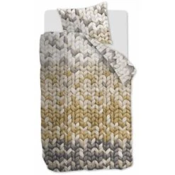 Ariadne At Home Dekbedovertrek Warmly Oker-260x200/220 -Kwaliteit Geselecteerde Dekbedovertrekkenwinkel 1000045148 0101