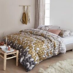 Ariadne At Home Dekbedovertrek Warmly Oker-260x200/220 -Kwaliteit Geselecteerde Dekbedovertrekkenwinkel 1000045148 0102