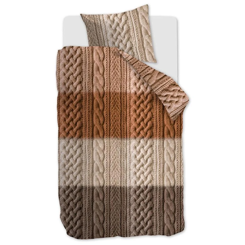 Ariadne At Home Dekbedovertrek Snug Bruin-Lits-jumeaux (240 X 200/220 Cm) 4 Ariadne At Home Dekbedovertrek Snug Bruin-Lits-jumeaux (240 X 200/220 Cm) - Afbeelding 2