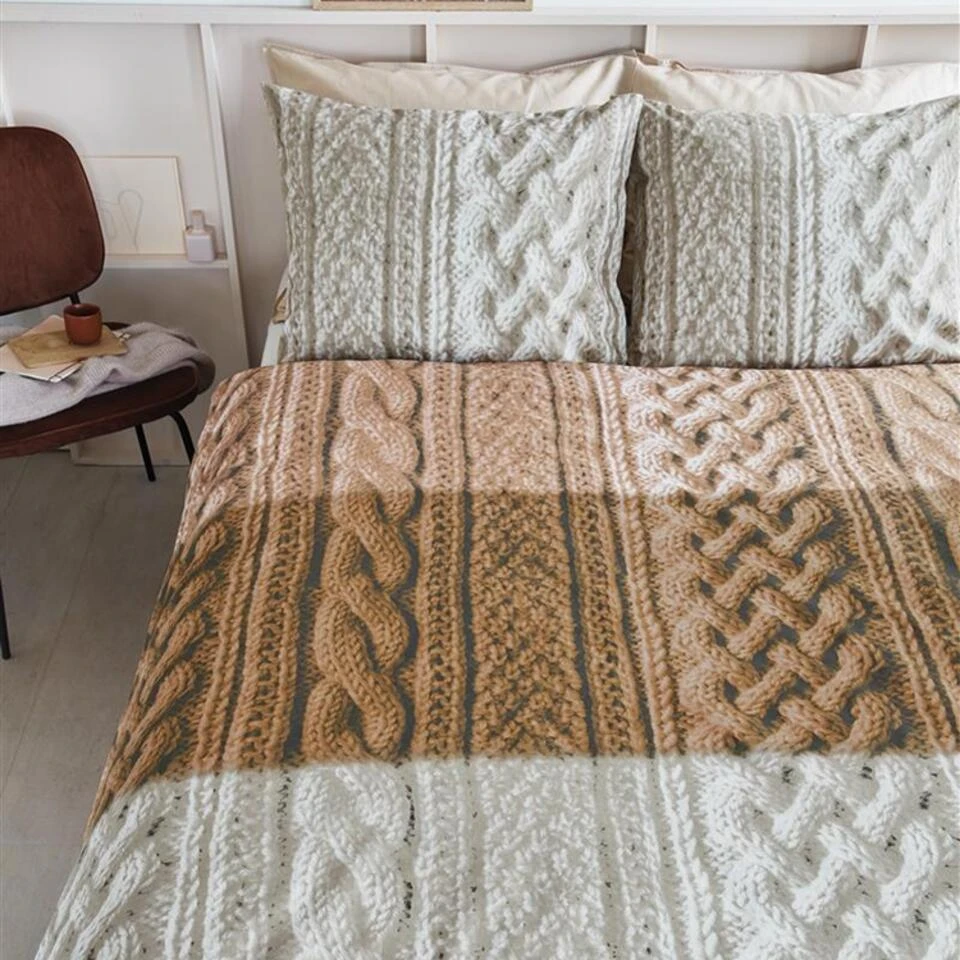 Ariadne At Home Dekbedovertrek Snug Bruin-Lits-jumeaux (240 X 200/220 Cm) 5 Ariadne At Home Dekbedovertrek Snug Bruin-Lits-jumeaux (240 X 200/220 Cm) - Afbeelding 3