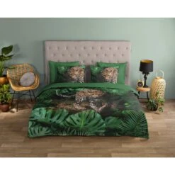 Good Morning Dekbedovertrek "Youri" - Groen - (240x220 Cm) -Kwaliteit Geselecteerde Dekbedovertrekkenwinkel 1000045503 0101