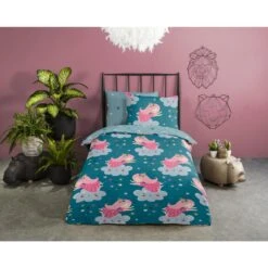 Good Morning Dekbedovertrek "Princesse" - Petrol - (140x220 Cm) -Kwaliteit Geselecteerde Dekbedovertrekkenwinkel 1000045543 0101