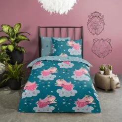 Good Morning Dekbedovertrek "Princesse" - Petrol - (140x220 Cm) -Kwaliteit Geselecteerde Dekbedovertrekkenwinkel 1000045543 0102