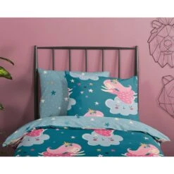 Good Morning Dekbedovertrek "Princesse" - Petrol - (120x150 Cm) -Kwaliteit Geselecteerde Dekbedovertrekkenwinkel 1000045552 0110