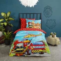 Good Morning Dekbedovertrek "Fire" - Multi - (140x220 Cm) -Kwaliteit Geselecteerde Dekbedovertrekkenwinkel 1000045559 0102