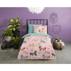 Good Morning Dekbedovertrek "Horses" - Multi - (140x220 Cm) -Kwaliteit Geselecteerde Dekbedovertrekkenwinkel 1000045563 0101