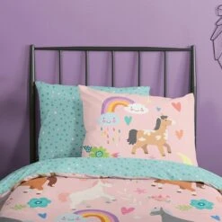 Good Morning Dekbedovertrek "Horses" - Multi - (120x150 Cm) -Kwaliteit Geselecteerde Dekbedovertrekkenwinkel 1000045568 0102