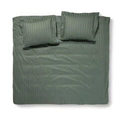 Damai Dekbedovertrek Katoen-satijn - 200x200/220cm - Groen Gestreept