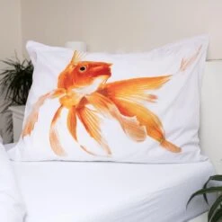 Animal Pictures Dekbedovertrek, Goudvis - Eenpersoons - 140 X 200 Cm - Katoen -Kwaliteit Geselecteerde Dekbedovertrekkenwinkel 1000053401 0103