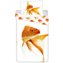Animal Pictures Dekbedovertrek, Goudvis - Eenpersoons - 140 X 200 Cm - Katoen