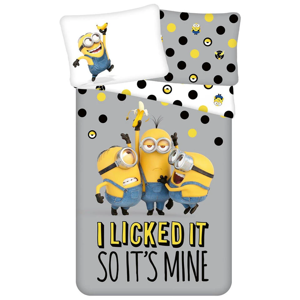 Minions Dekbedovertrek, It's Mine - Eenpersoons - 140 X 200 Cm - Katoen 3 Minions Dekbedovertrek, It's Mine - Eenpersoons - 140 X 200 Cm - Katoen