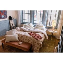 Dindi Home - Dekbedovertrek Sweet Leaves - 200x220 Cm - Roze -Kwaliteit Geselecteerde Dekbedovertrekkenwinkel 1000054431 0102