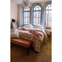 Dindi Home - Dekbedovertrek Sweet Leaves - 200x220 Cm - Roze -Kwaliteit Geselecteerde Dekbedovertrekkenwinkel 1000054431 0103