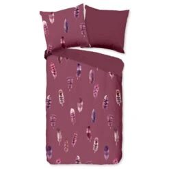 Pure Dekbedovertrek "Cos" - Bordeaux - (140x220 Cm) -Kwaliteit Geselecteerde Dekbedovertrekkenwinkel 1000054809 0102