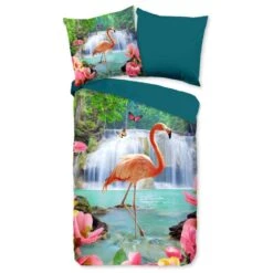 Pure Dekbedovertrek "Flamingo" - Multi - (240x220 Cm) -Kwaliteit Geselecteerde Dekbedovertrekkenwinkel 1000054833 0102