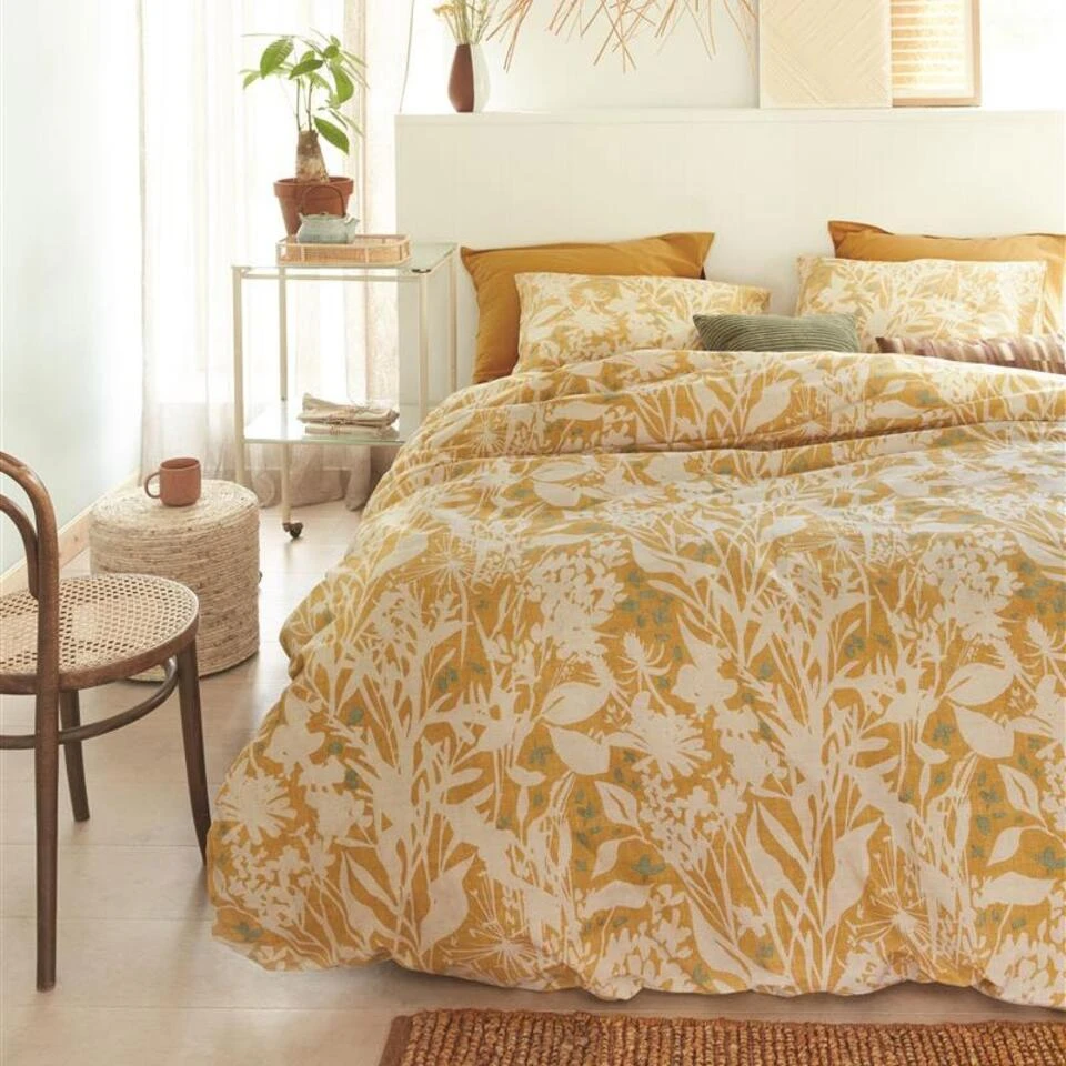 Ariadne At Home Dekbedovertrek Botanical Okergeel-Lits-jumeaux (240 X 200/220... 6 Ariadne At Home Dekbedovertrek Botanical Okergeel-Lits-jumeaux (240 X 200/220... - Afbeelding 4