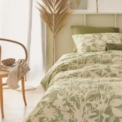 Ariadne At Home Dekbedovertrek Botanical Green-2-persoons (200 X 200/220 Cm) -Kwaliteit Geselecteerde Dekbedovertrekkenwinkel 1000057385 0103