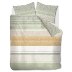 Ariadne At Home Dekbedovertrek Lin Okergeel-2-persoons (200 X 200/220 Cm)