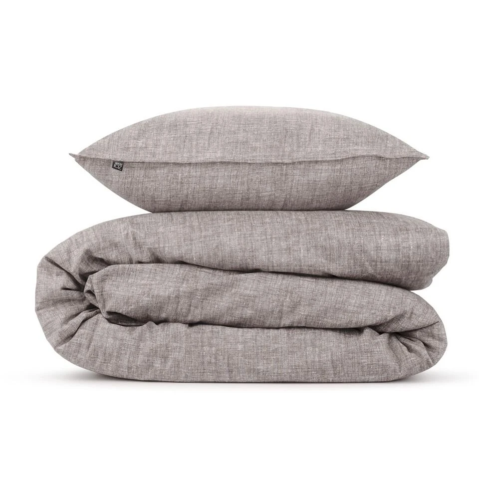 Zo! Home Zo Home Dekbedovertrek Lino Chocolat-2-persoons (200 X 200/220 Cm) 4 Zo! Home Zo Home Dekbedovertrek Lino Chocolat-2-persoons (200 X 200/220 Cm) - Afbeelding 2