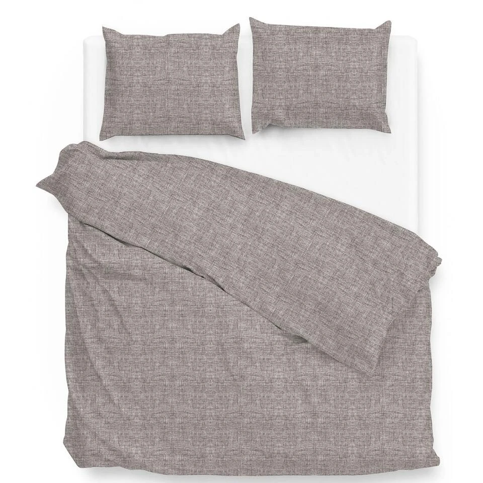 Zo! Home Zo Home Dekbedovertrek Lino Chocolat-2-persoons (200 X 200/220 Cm) 3 Zo! Home Zo Home Dekbedovertrek Lino Chocolat-2-persoons (200 X 200/220 Cm)