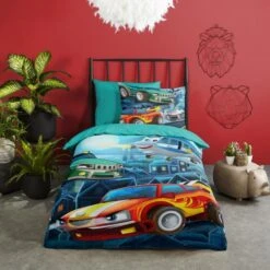 Good Morning Dekbedovertrek "Race" - Multi - (140x220 Cm) -Kwaliteit Geselecteerde Dekbedovertrekkenwinkel 1000061612 0102