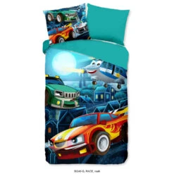 Good Morning Dekbedovertrek "Race" - Multi - (140x220 Cm)