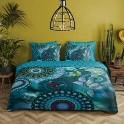 HIP Dekbedovertrek "Luciano" - Petrol - (200x220 Cm) -Kwaliteit Geselecteerde Dekbedovertrekkenwinkel 1000061653 0102