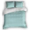 Romanette Flanellen Dekbedovertrek Comtesse Misty Green/Wit-240x200/220