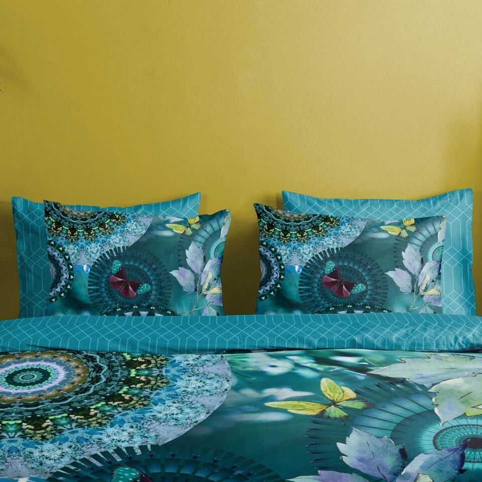 HIP Dekbedovertrek "Luciano" - Petrol - (240x220 Cm) 4 HIP Dekbedovertrek "Luciano" - Petrol - (240x220 Cm) - Afbeelding 2
