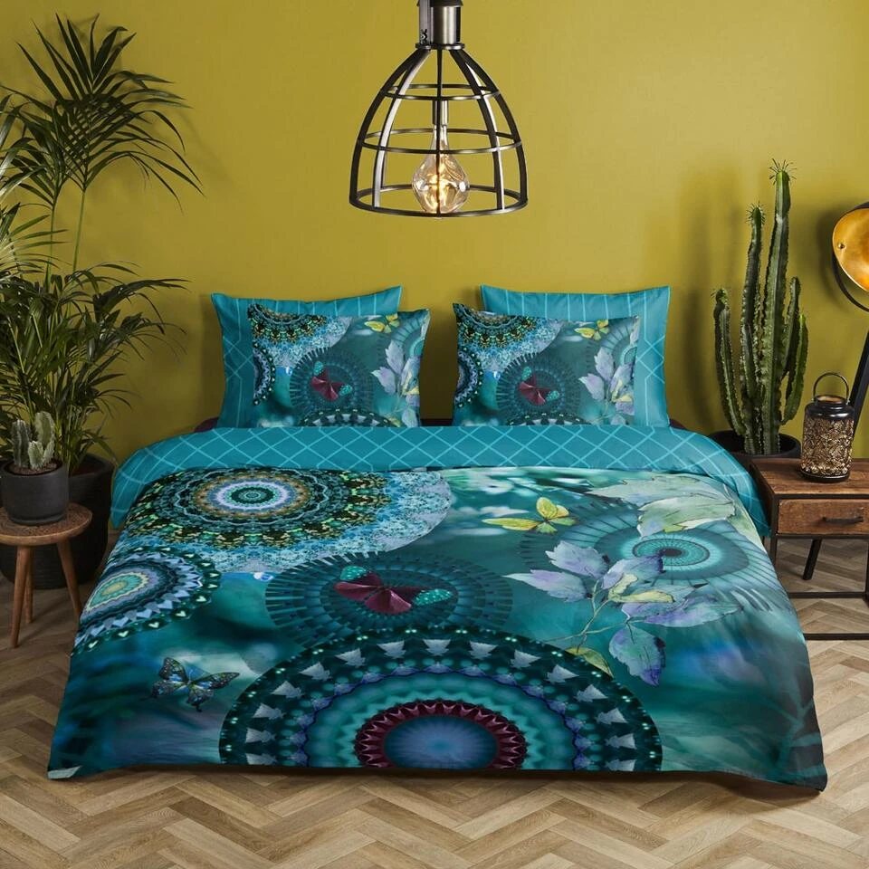 HIP Dekbedovertrek "Luciano" - Petrol - (240x220 Cm) 5 HIP Dekbedovertrek "Luciano" - Petrol - (240x220 Cm) - Afbeelding 3