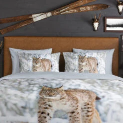 Good Morning Dekbedovertrek "Lynx" - Grijs - (240x220 Cm) -Kwaliteit Geselecteerde Dekbedovertrekkenwinkel 1000065868 0102