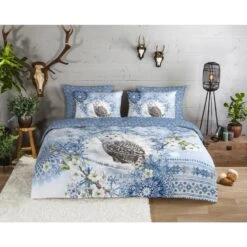 HIP Dekbedovertrek "Phalini" - Blauw - (240x220 Cm) -Kwaliteit Geselecteerde Dekbedovertrekkenwinkel 1000065907 0102