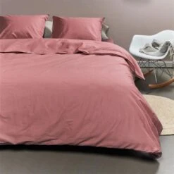 Ambiante Dekbedovertrek Uni Cotton Pink-1-persoons (140 X 200/220 Cm) -Kwaliteit Geselecteerde Dekbedovertrekkenwinkel 1000076657 0102