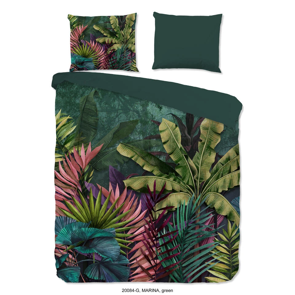 Good Morning Dekbedovertrek "Marina" - Groen - (240x220 Cm) 3 Good Morning Dekbedovertrek "Marina" - Groen - (240x220 Cm)