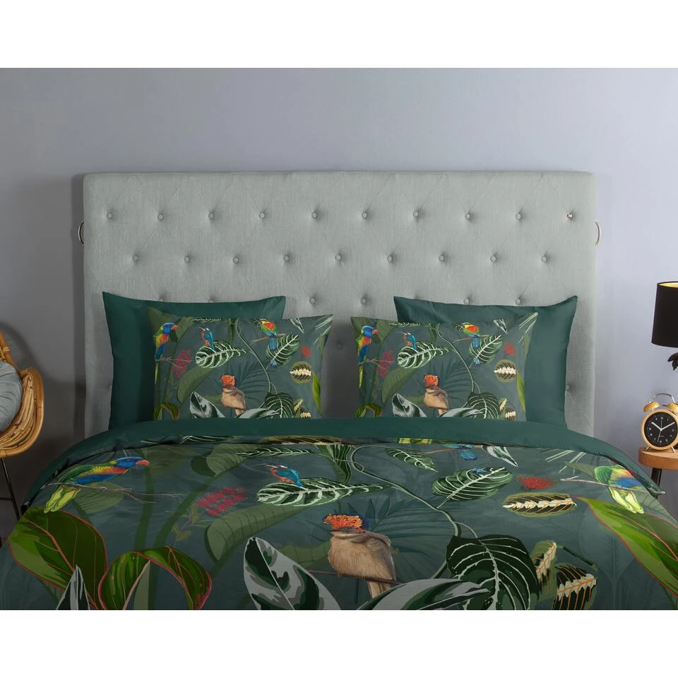 Good Morning Dekbedovertrek "Charlotte" - Groen - (200x220 Cm) 5 Good Morning Dekbedovertrek "Charlotte" - Groen - (200x220 Cm) - Afbeelding 3