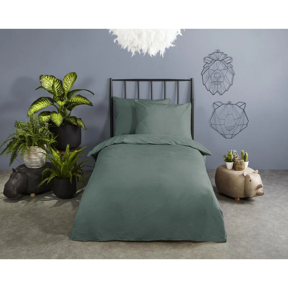 Good Morning Dekbedovertrek "" - Groen - (100x135 Cm) 4 Good Morning Dekbedovertrek "" - Groen - (100x135 Cm) - Afbeelding 2