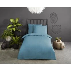 Good Morning Dekbedovertrek "" - Blauw - (100x135 Cm) -Kwaliteit Geselecteerde Dekbedovertrekkenwinkel 1000083384 0101