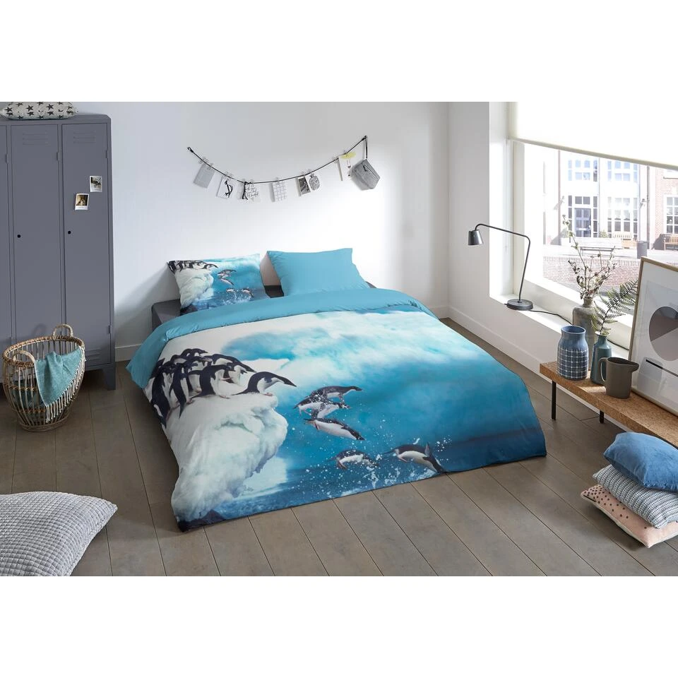 Pure Dekbedovertrek "Jump" - Blauw - (240x220 Cm) 4 Pure Dekbedovertrek "Jump" - Blauw - (240x220 Cm) - Afbeelding 2