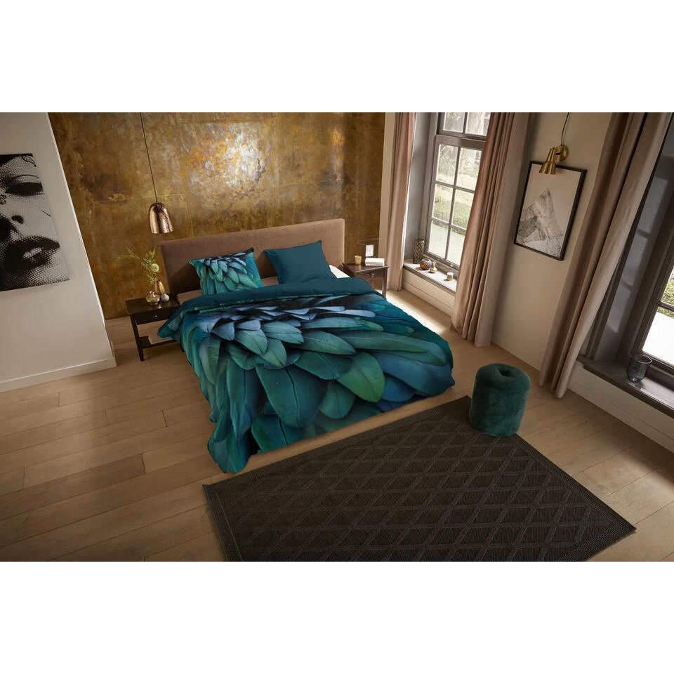 Pure Dekbedovertrek "Heather" - Petrol - (140x220 Cm) 4 Pure Dekbedovertrek "Heather" - Petrol - (140x220 Cm) - Afbeelding 2