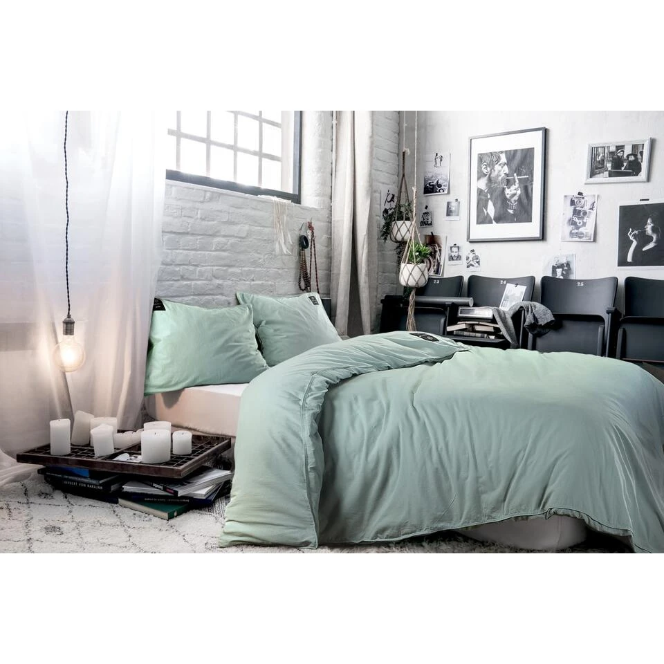 BLCKOUT Dekbedovertrek Oslo - 200x200/220 - Groen 4 BLCKOUT Dekbedovertrek Oslo - 200x200/220 - Groen - Afbeelding 2