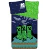 Minecraft Dekbedovertrek Sssleep Tight - 140 X 200 + 70 X 90 Cm - Katoen -Kwaliteit Geselecteerde Dekbedovertrekkenwinkel 1000088887