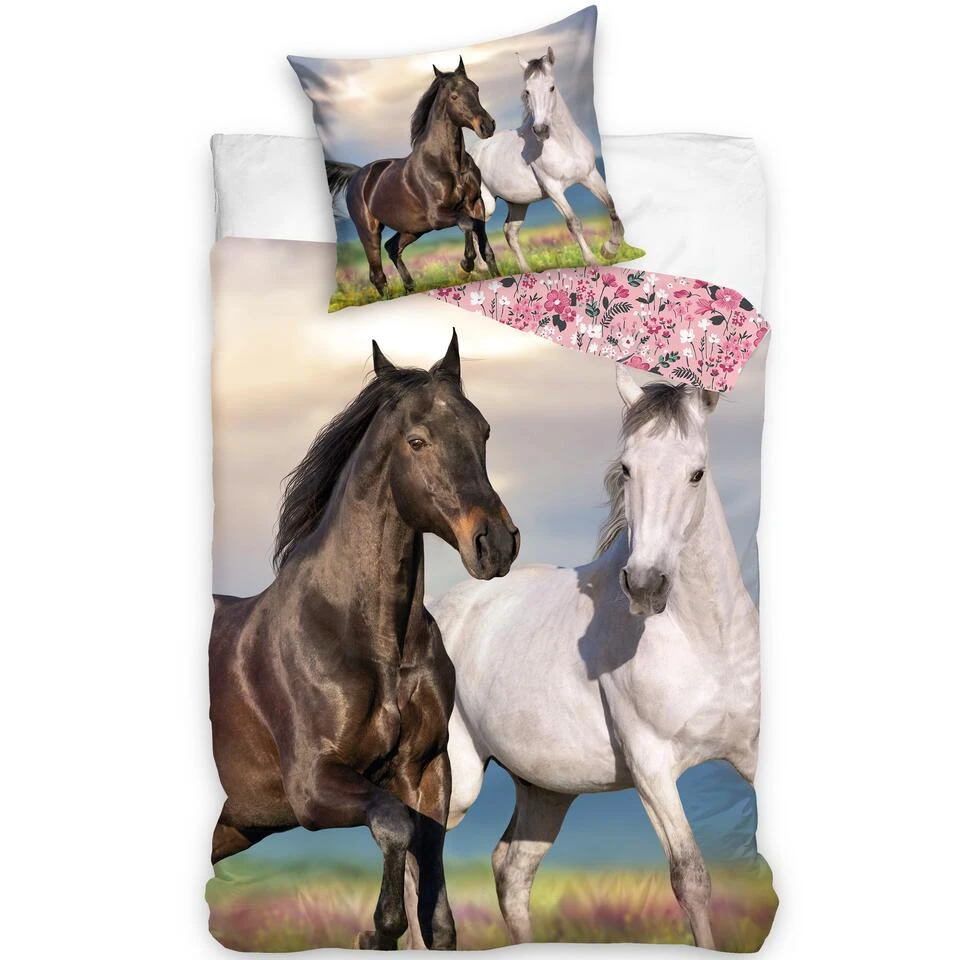 Animal Pictures Dekbedovertrek, Paarden - Eenpersoons - 140 X 200 Cm - Katoen 3 Animal Pictures Dekbedovertrek, Paarden - Eenpersoons - 140 X 200 Cm - Katoen