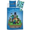 Minecraft Dekbedovertrek Fight - Eenpersoons - 140 X 200 Cm - Polyester -Kwaliteit Geselecteerde Dekbedovertrekkenwinkel 1000092140