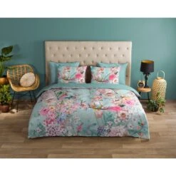 Good Morning Dekbedovertrek "Emma" - Aqua - (140x220 Cm) -Kwaliteit Geselecteerde Dekbedovertrekkenwinkel 1000092755 0101